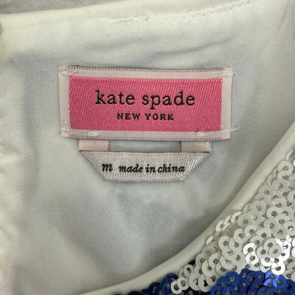 Kate Spade New York Zigzag Floral Sequin Sleeveless Top Medium - Picture 8 of 8